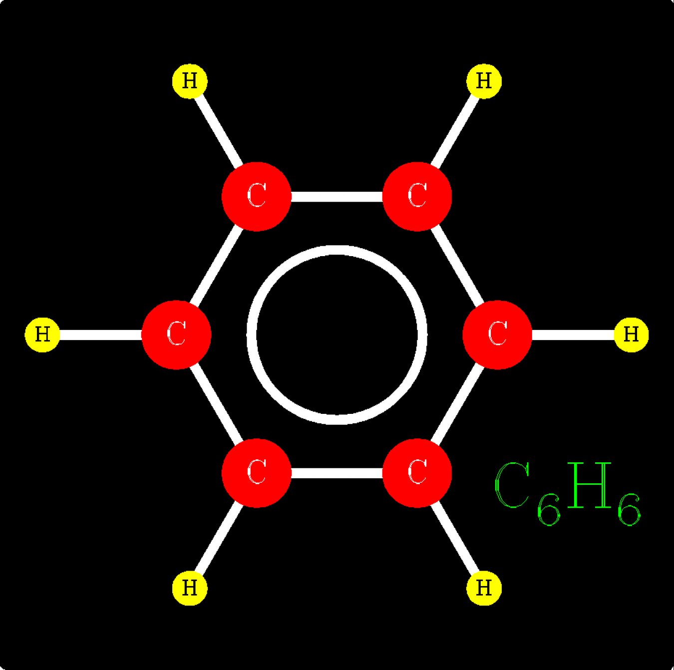 benzene structure 3d