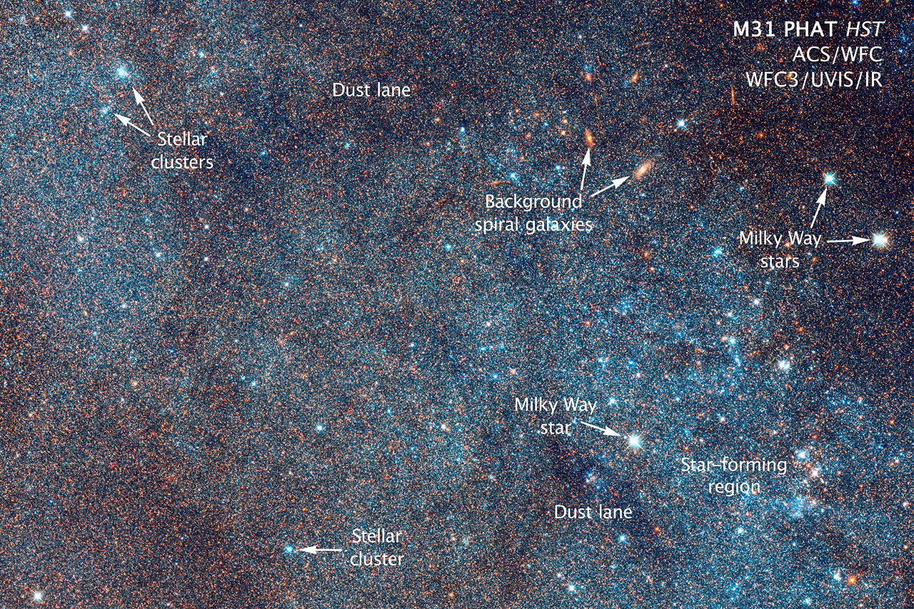 Hubble image of store andromeda