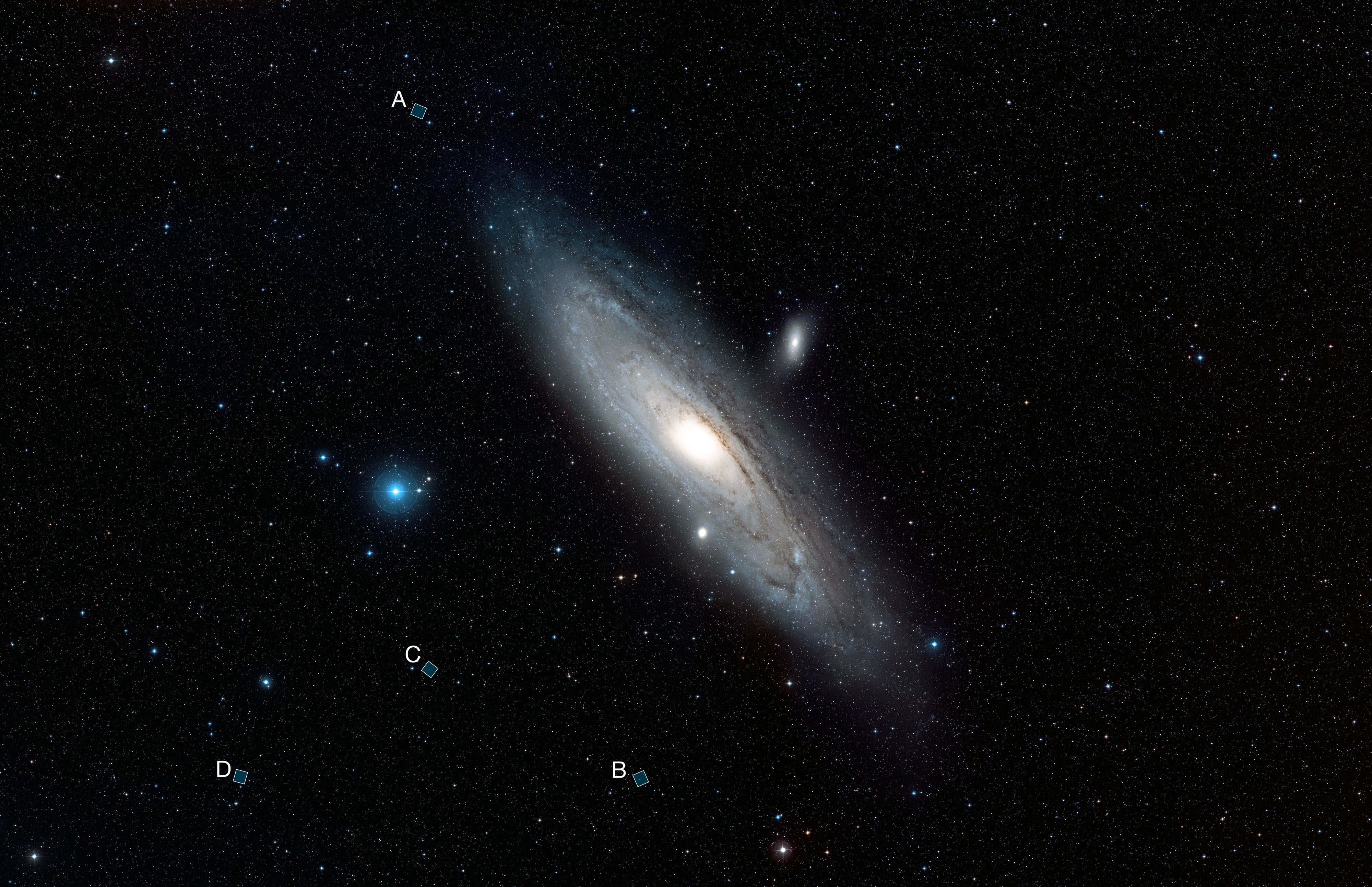 andromeda galaxy through hubble